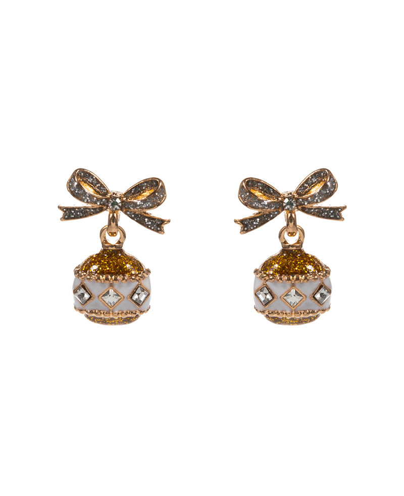 Christmas Ornament Enamel Drop Hypo Earring - 0.75"