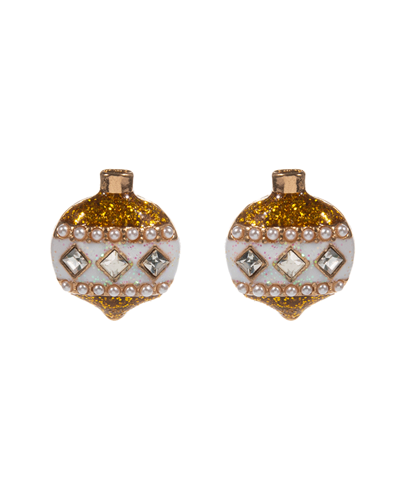 Christmas Ornament Enamel Hypo Earring - 0.5"