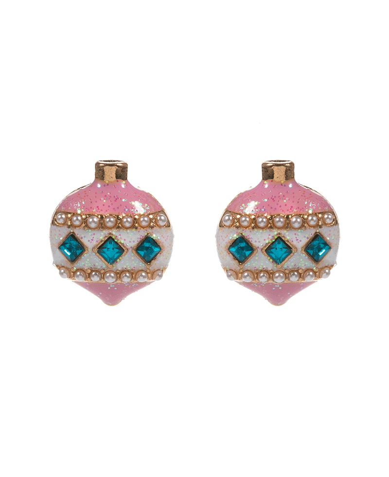 Christmas Ornament Enamel Hypo Earring - 0.5"