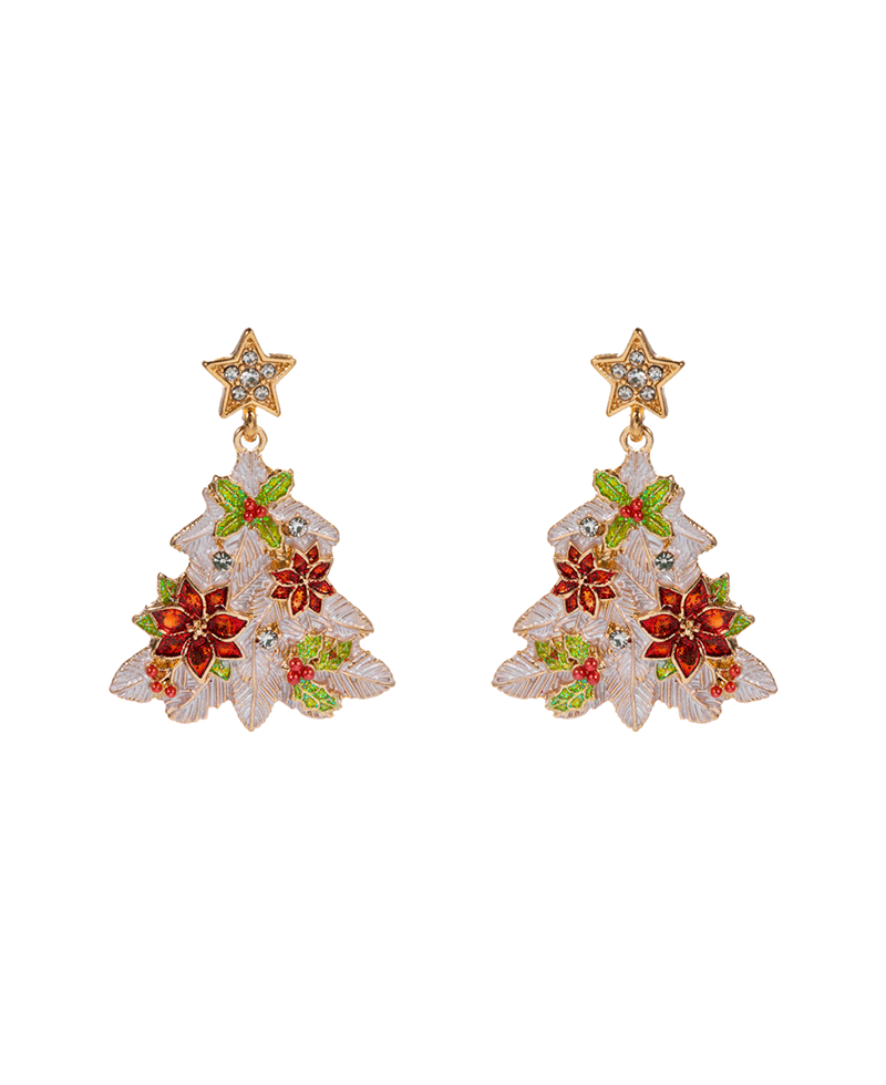Christmas Tree Enamel Hypo Earring - 1.75"