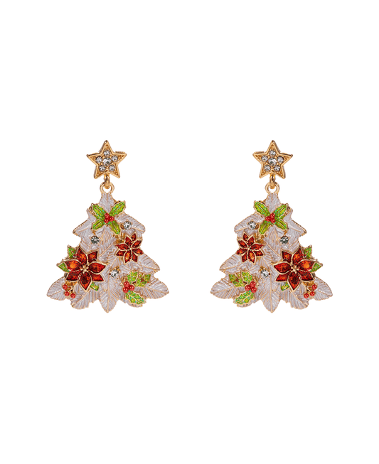 Christmas Tree Enamel Hypo Earring - 1.75"