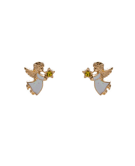 Angel Shape Enamel  Hypo Earring - 0.5"