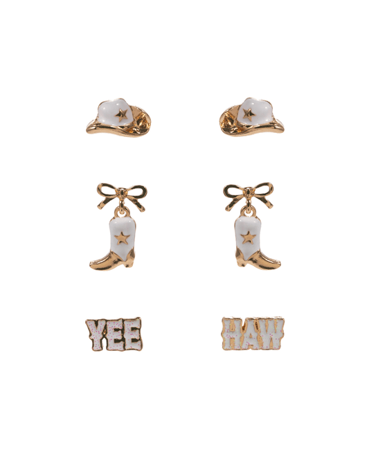 Western Icons Enamel 3 Set Earring