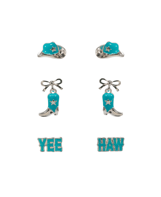 Western Icons Enamel 3 Set Earring