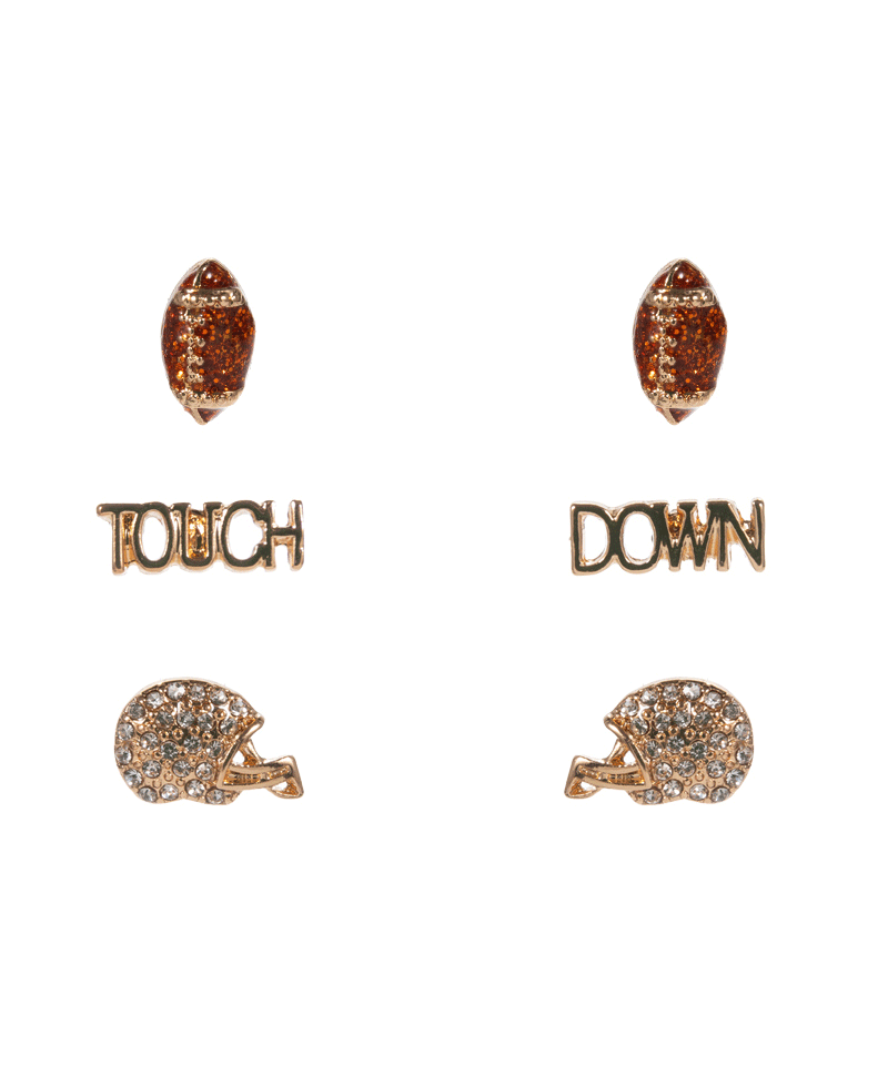 Football Icons 3 Set Earring - 0.5"