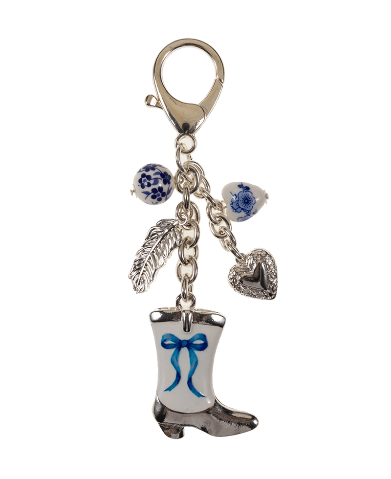 Boots Enamel w/ Ceramic Beads Key Chain