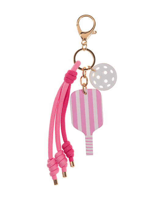 Leather Pickleball w/ Rope Bag Charm & Key Chain