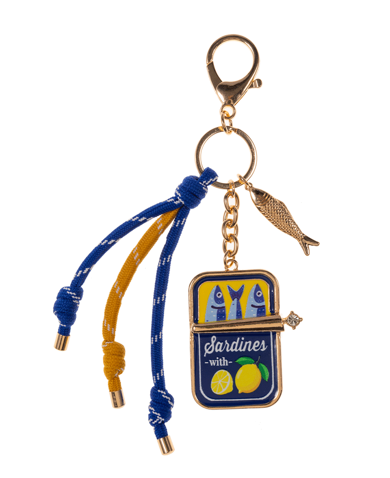 Sardines Can Shaped Print w/ Rope Bag Charm