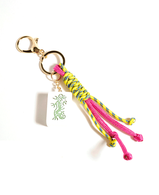 Mahjong Drop w/ Multi Color Cord Key Chain