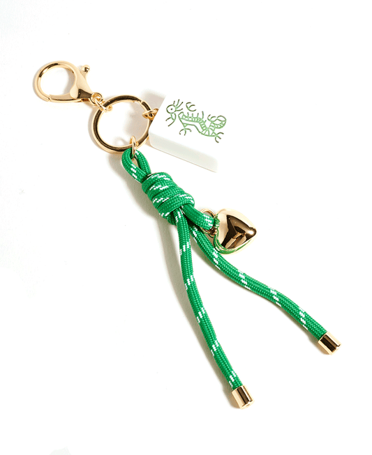 Mahjong Drop w/ Puffy Heart & Cord Key Chain