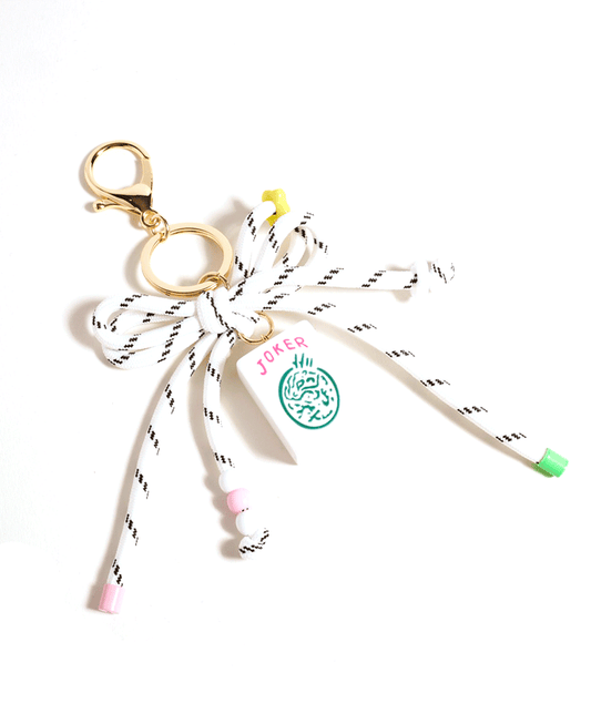 Mahjong Drop w/ Cord Bow Key Chain