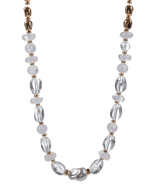 Multi Resin Bead Short Necklace - 18"