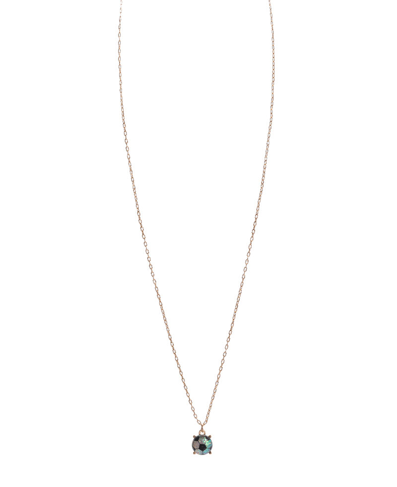Soccer Ball w/ Glitter Stone Short Necklace - 18"