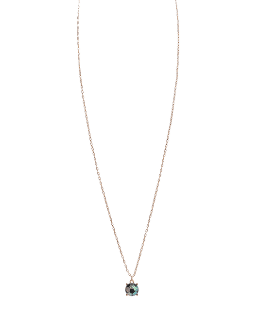 Soccer Ball w/ Glitter Stone Short Necklace - 18"