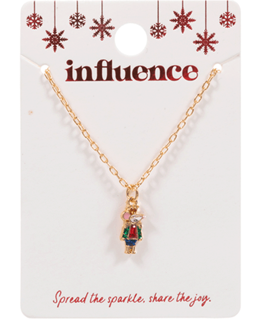 Mouse King Enamel & Stone Detail Necklace - 16"