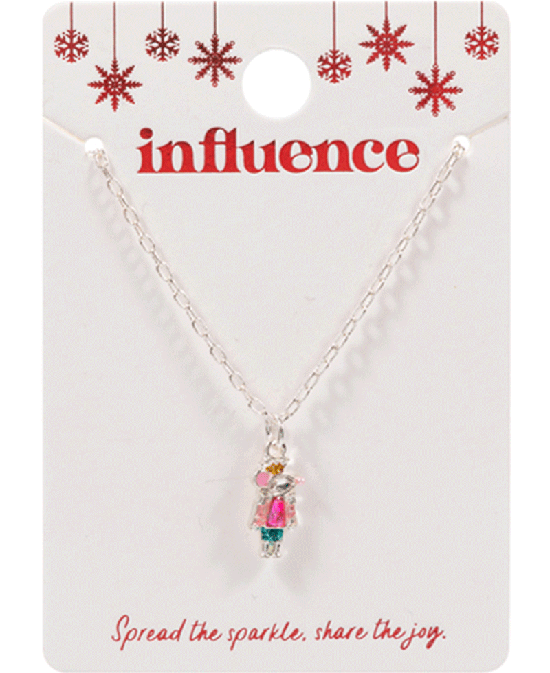 Mouse King Enamel & Stone Detail Necklace - 16"