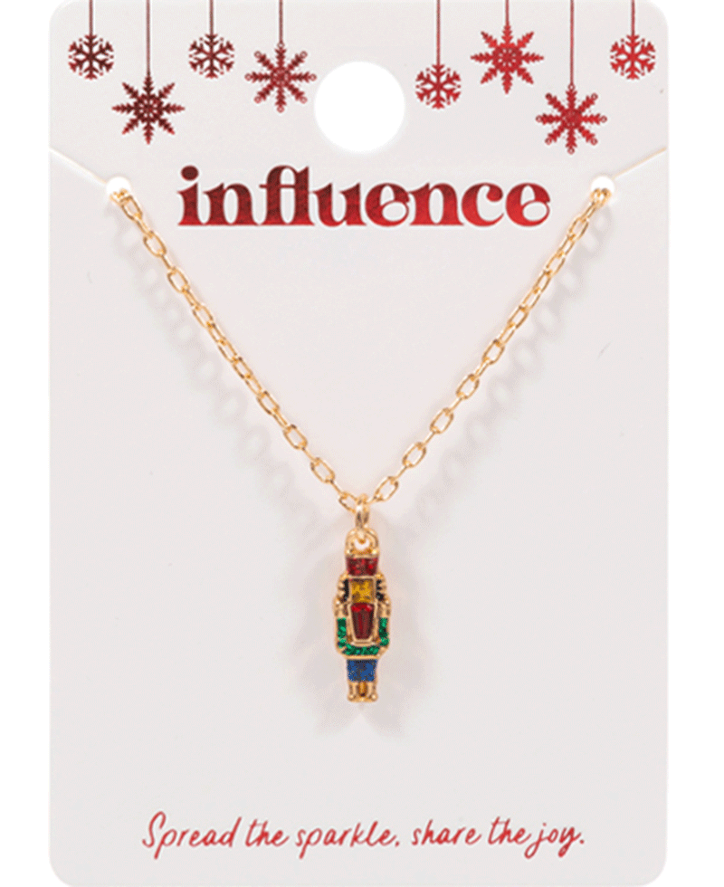 Nutcracker Enamel & Stone Detail Necklace - 16"