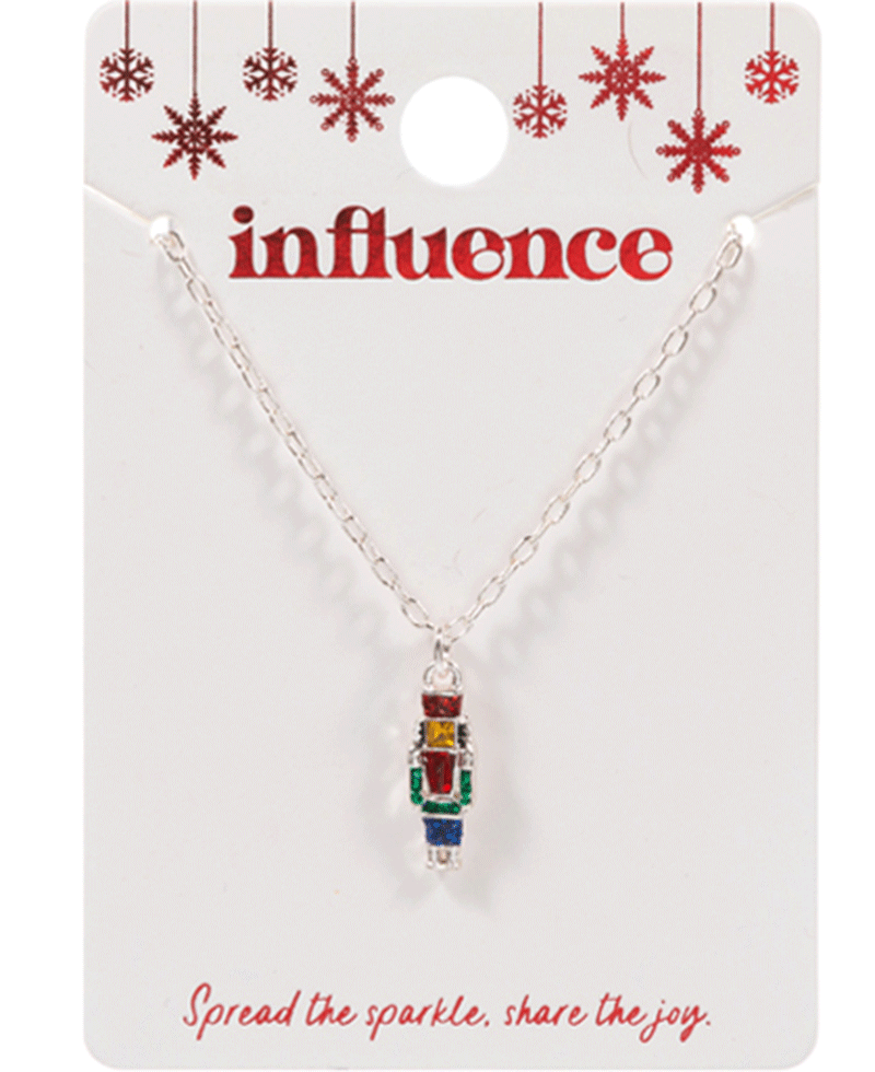 Nutcracker Enamel & Stone Detail Necklace - 16"