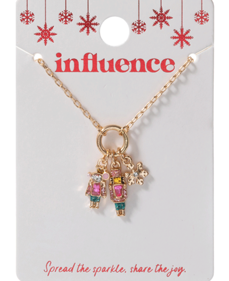 Nutcracker & Mouse King Enamel w/ Stone Details Necklace - 16"