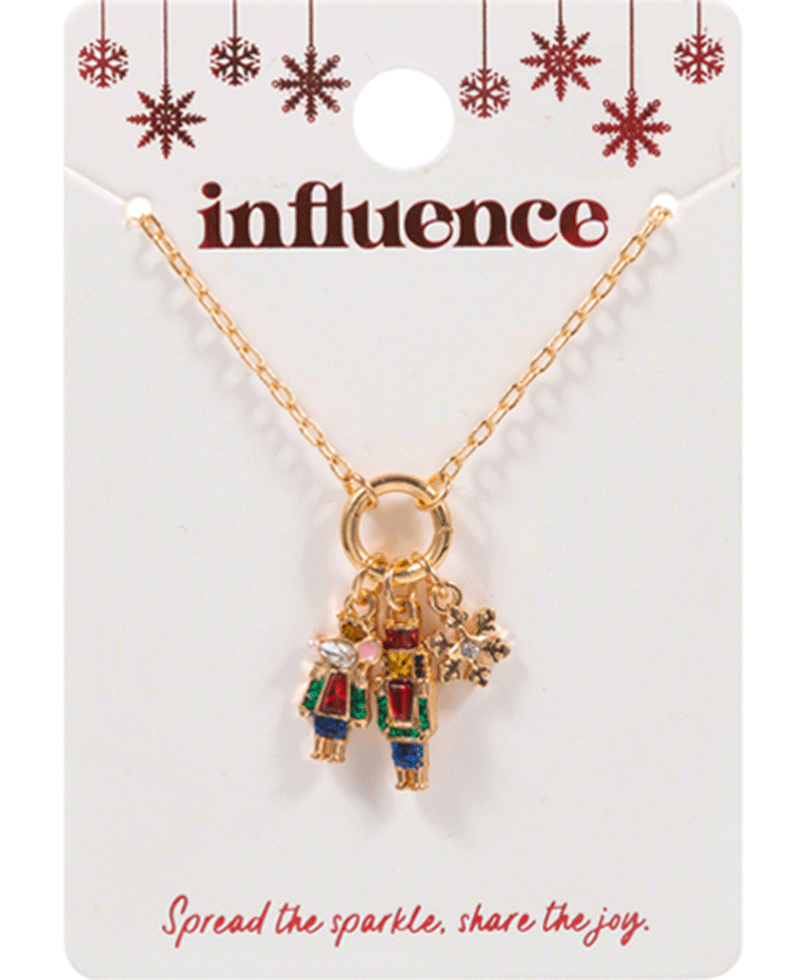Nutcracker & Mouse King Enamel w/ Stone Details Necklace - 16"