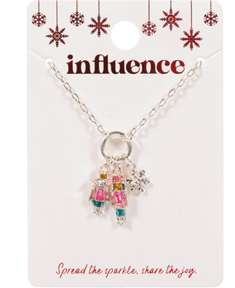 Nutcracker & Mouse King Enamel w/ Stone Details Necklace - 16"