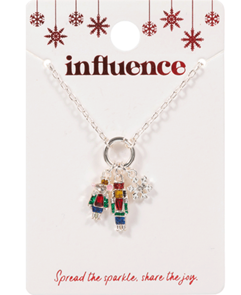 Nutcracker & Mouse King Enamel w/ Stone Details Necklace - 16"