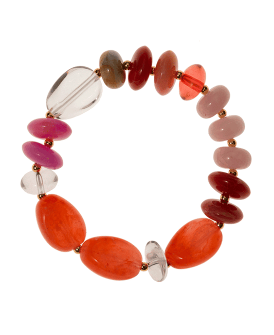 Multi Shape Resin Bead Stretch Bracelet