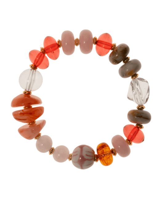 Multi Shape Resin Bead Stretch Bracelet
