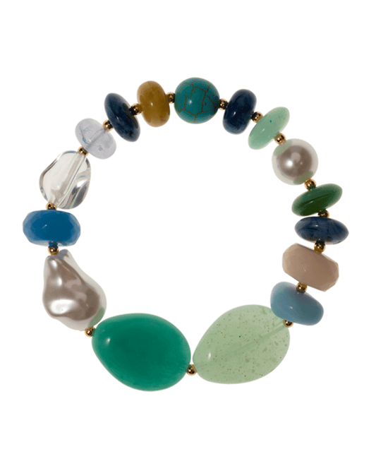 Multi Shape Resin Beads Stretch Bracelet