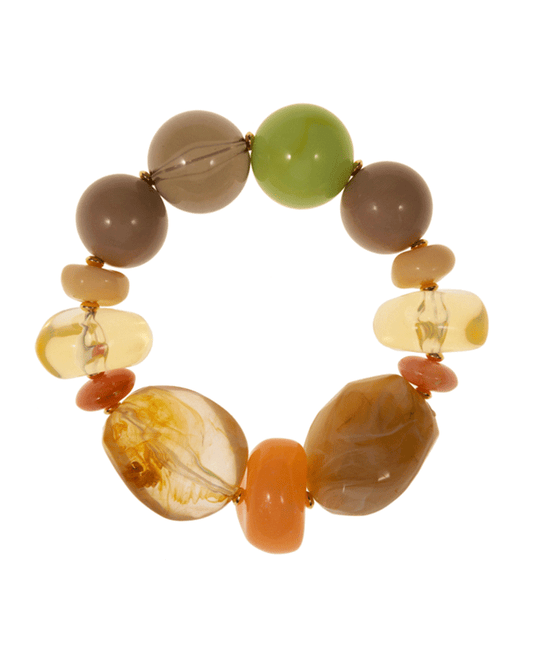 Chunky Multi Shape Resin Beads Stretch Bracelet