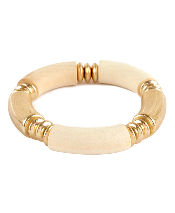 Wood & CCB Elastic Bracelet