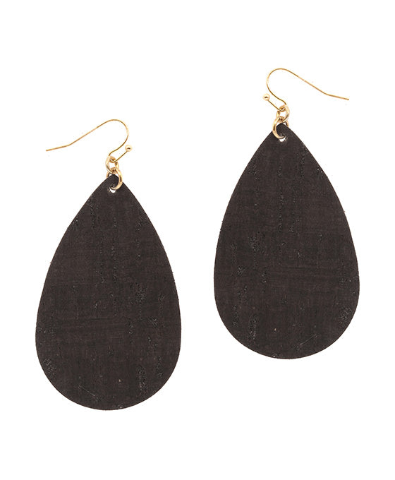 Cork Teardrop Earring