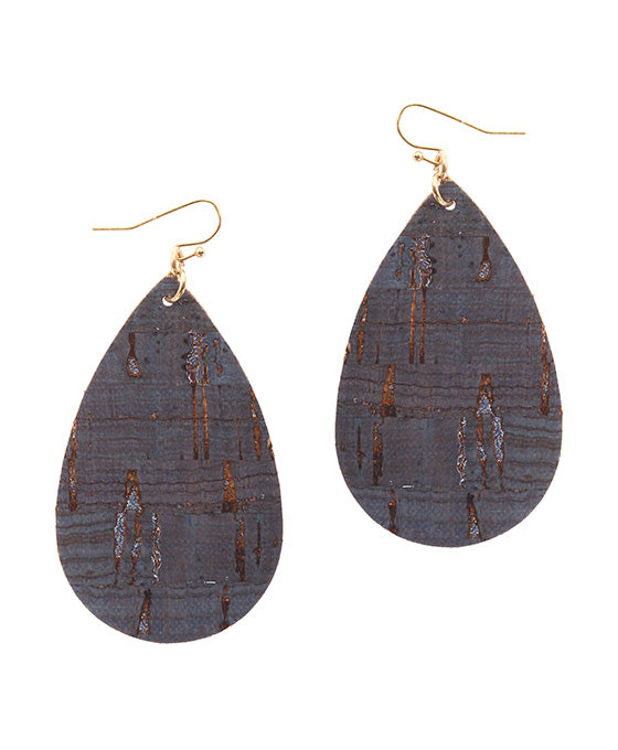 Cork Teardrop Earring