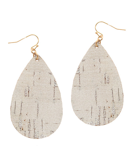 Cork Teardrop Earring