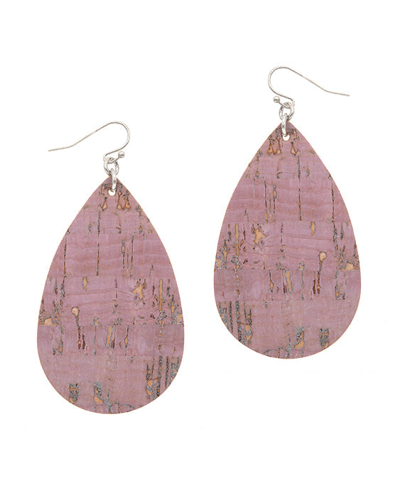 Cork Teardrop Earring