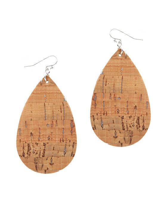 Cork Teardrop Earring