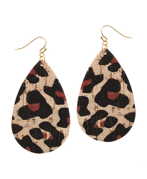 Cork Teardrop Earring