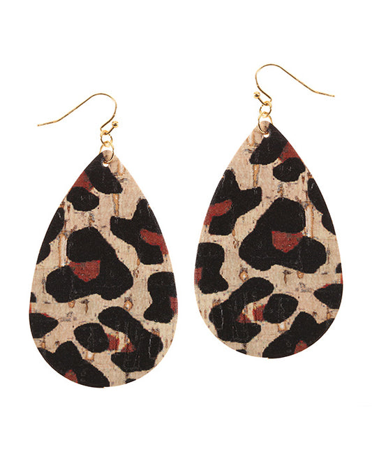 Cork Teardrop Earring