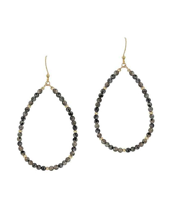 Stone Teardrop Shape Earring