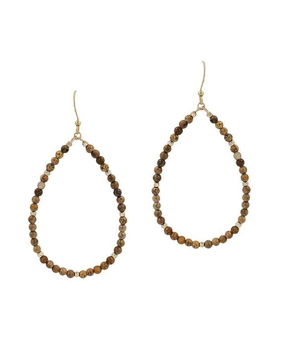 Stone Teardrop Shape Earring