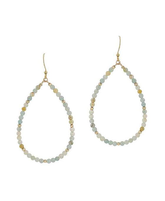 Stone Teardrop Shape Earring