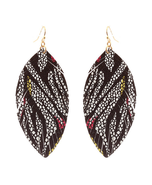 Leather Fringe Earring