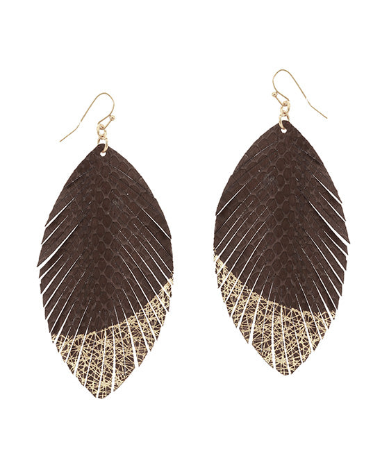 Snake Skin Fringe Earring