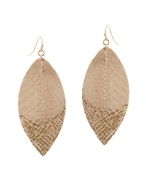 Snake Skin Fringe Earring