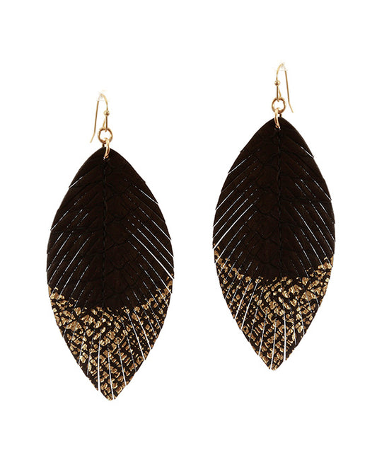 Snake Skin Fringe Earring