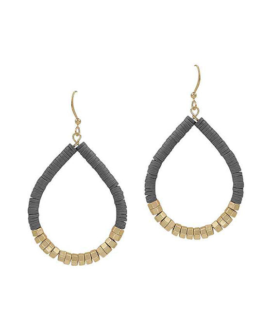 Rubber / Metal / Beads Earring