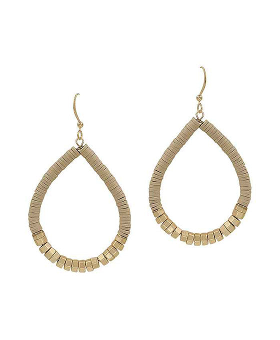 Rubber / Metal / Beads Earring