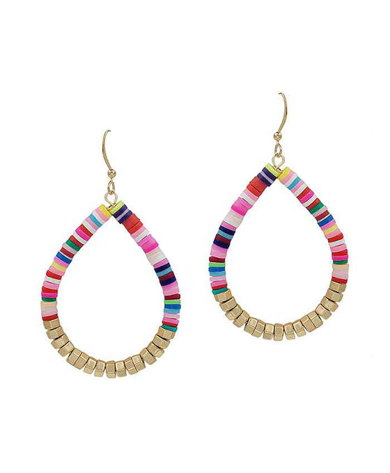 Rubber / Metal / Beads Earring
