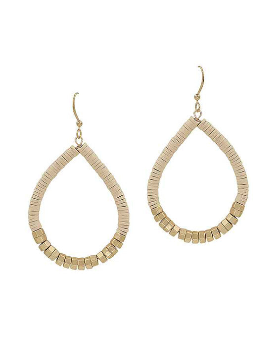 Rubber / Metal / Beads Earring