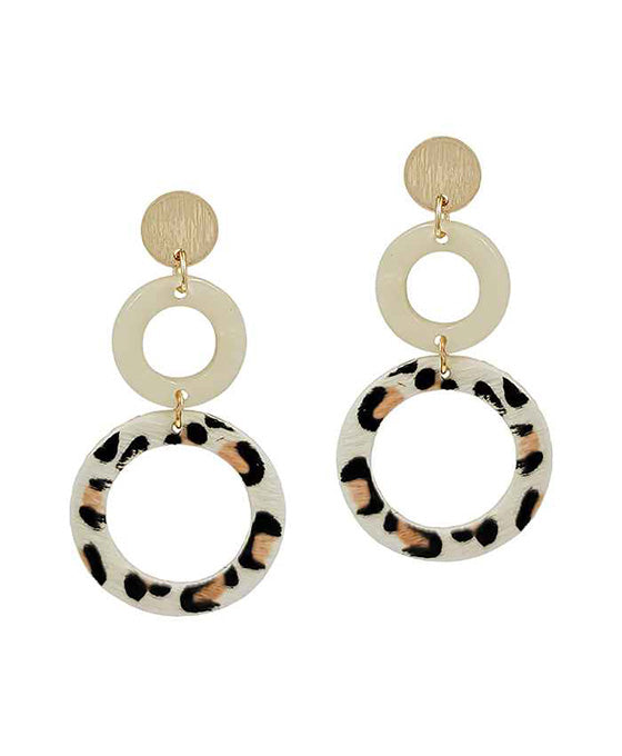 Round Acetate Post Earring